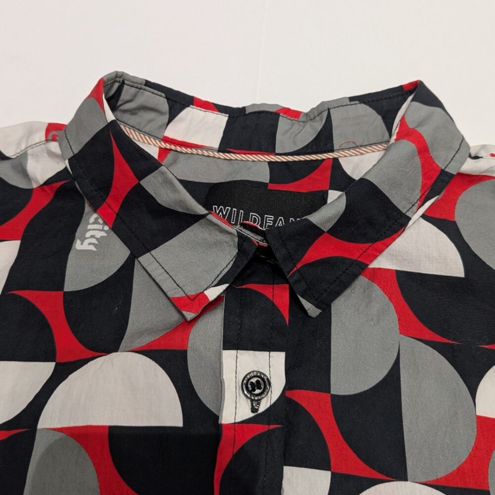 Wildfang Rip City Portland Trail Blazers Short Sleeve Button Up Shirt, Size L - Picture 3 of 14